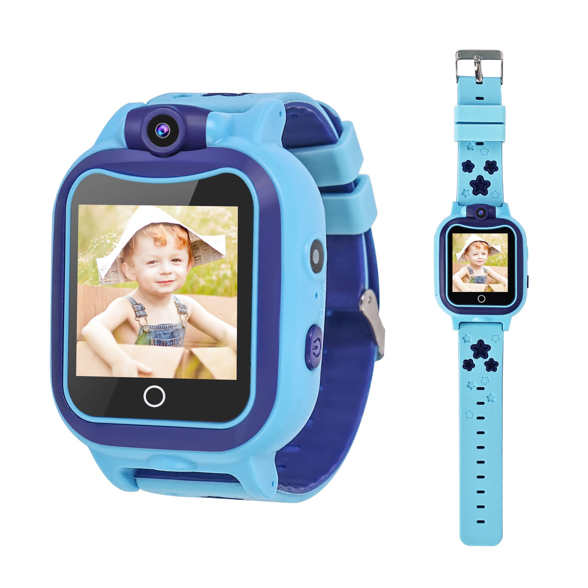 Rindol Kids Smart Watch for Boys Girls Ages 5-8 - Touchscreen Children's Watch with Camera, Music Player & Educational Games - Perfect Birthday & Christmas Gift for 6 7 8 9 Year Olds - Ideal for School, Playtime & Outdoor Activities