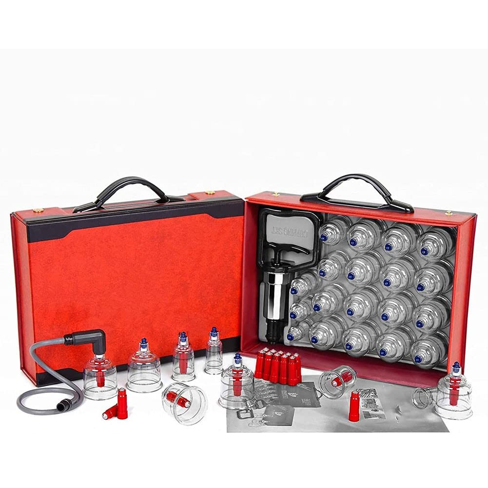 Professional Cupping Therapy Set - Glass Massage Cups for Face & Body - Chinese Acupuncture Cupping Kit for Pain Relief & Relaxation - Perfect for Home Spa, Physical Therapy, and Beauty Treatments