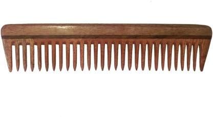 Natural Neem Wood Broad Tooth Comb for Men & Women – Handmade Anti-Dandruff & Hair Growth Comb | Perfect for Scalp Massage, Detangling, and Daily Hair Care