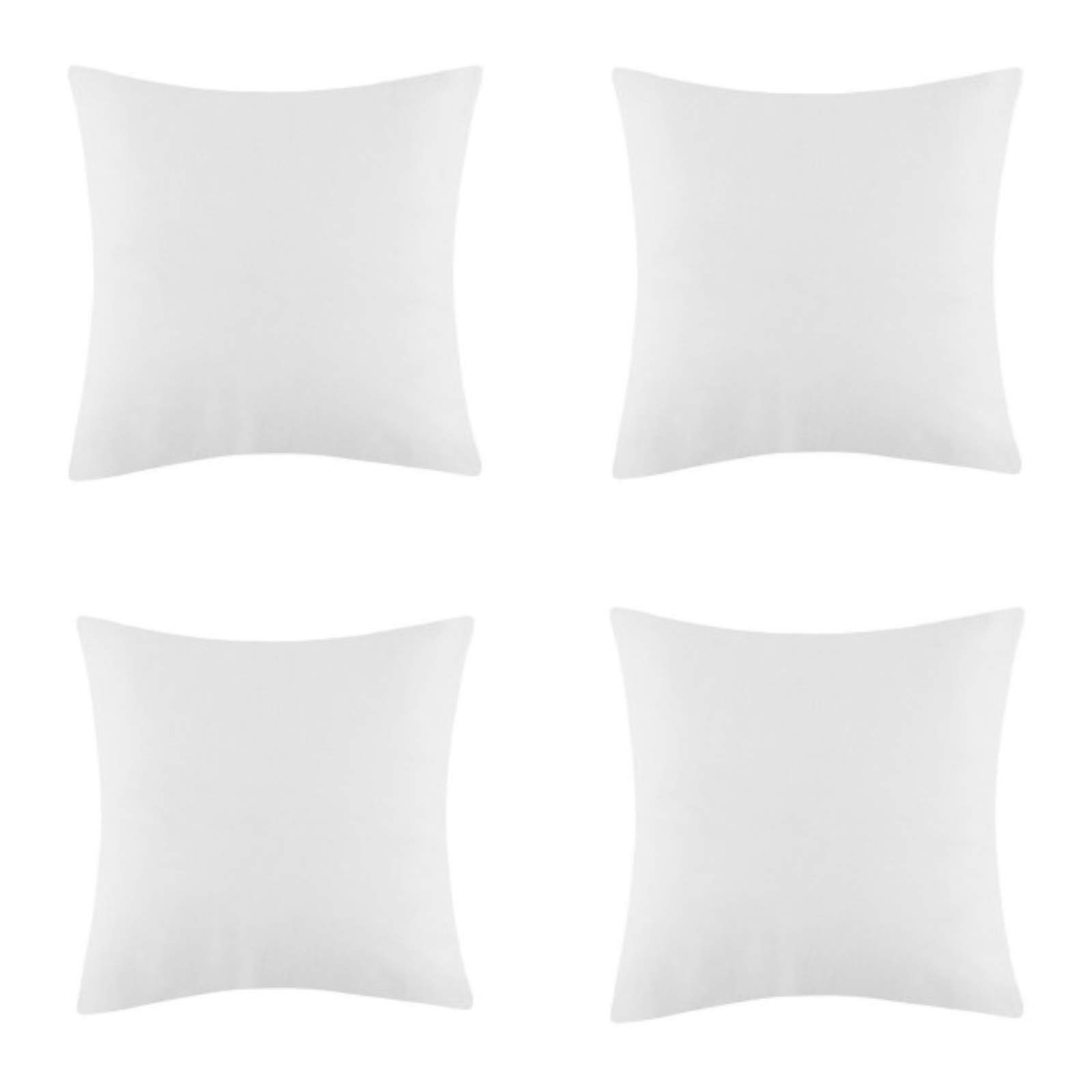 UK Care Direct 4-Pack 45x45cm (18x18 Inch) Hypoallergenic Square Cushion Inserts - Premium Bounce Back Sofa Pillow Pads for Couches, Chairs & Home Decor - White Cushion Filler (Set of 4) - Perfect for Living Room, Bedroom & Office Seating