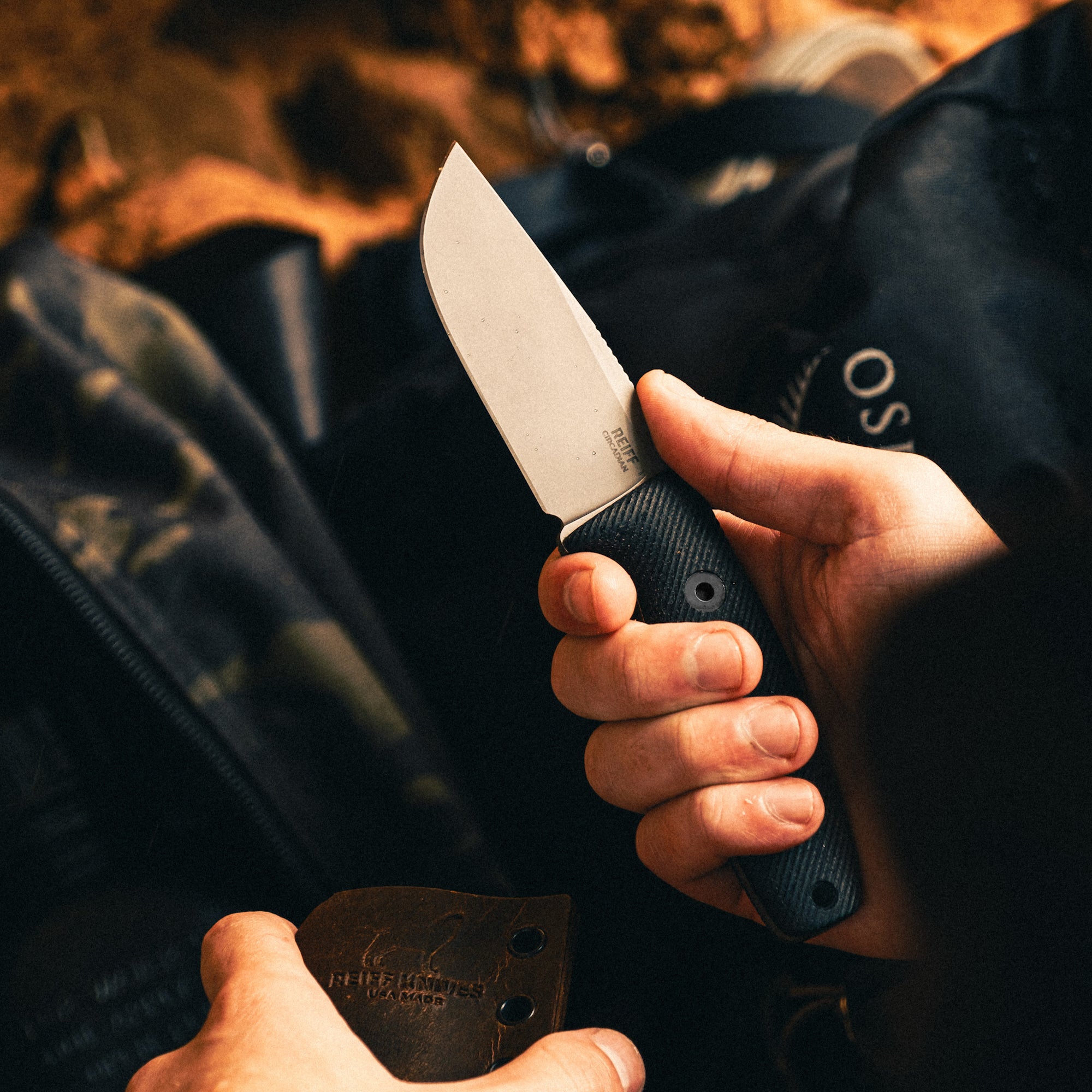 BLEM Circadian Clip Point EDC Fixed Blade Knife - CPM MagnaCut Steel, Stonewash Finish, Black Canvas Micarta Handle | Everyday Carry, Outdoor Survival, Hunting & Camping Knife