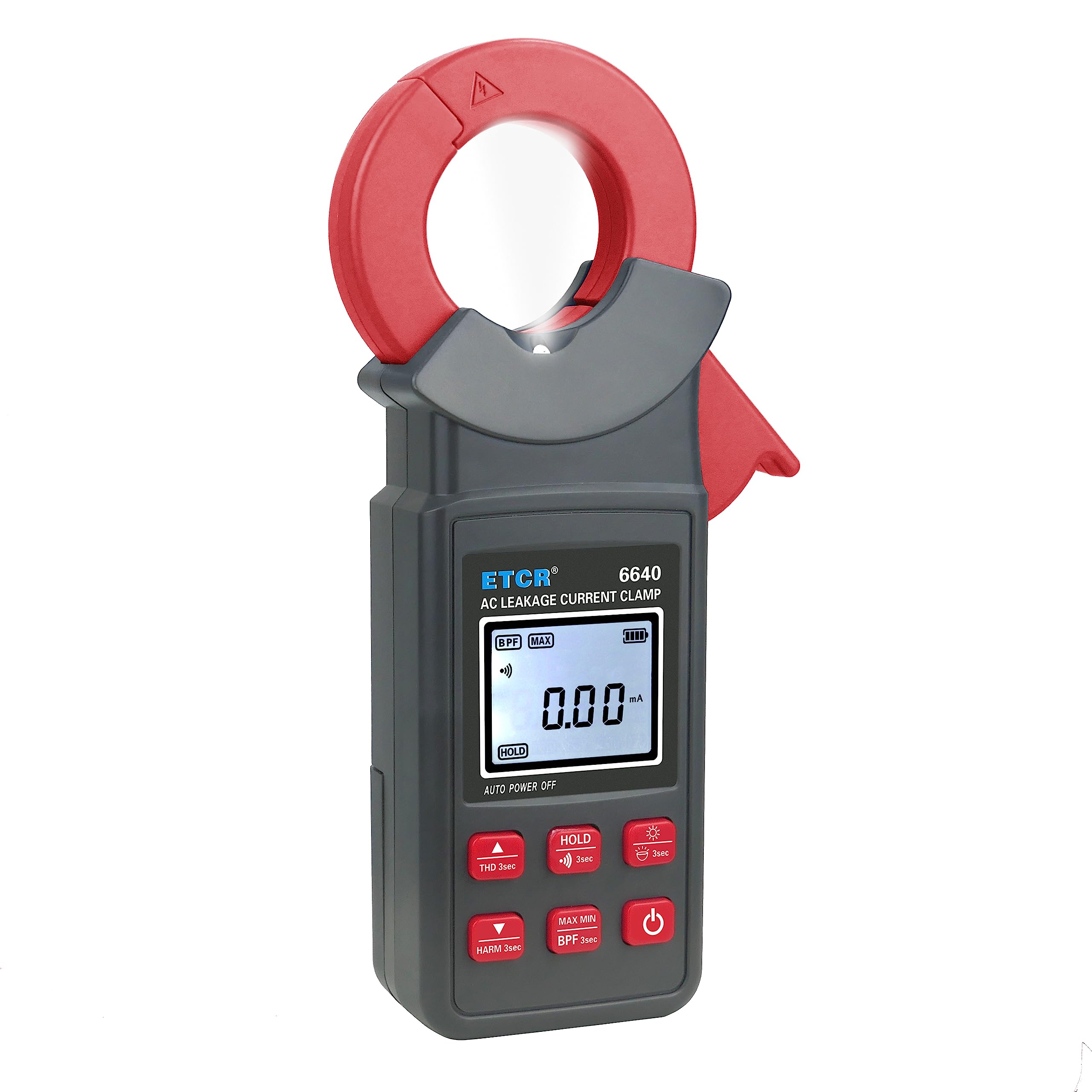 ETCR6640 Digital Clamp Leakage Current Meter - High Accuracy AC Leakage Tester for Electrical Safety Testing | Perfect for HVAC, Industrial Equipment & Home Appliance Maintenance