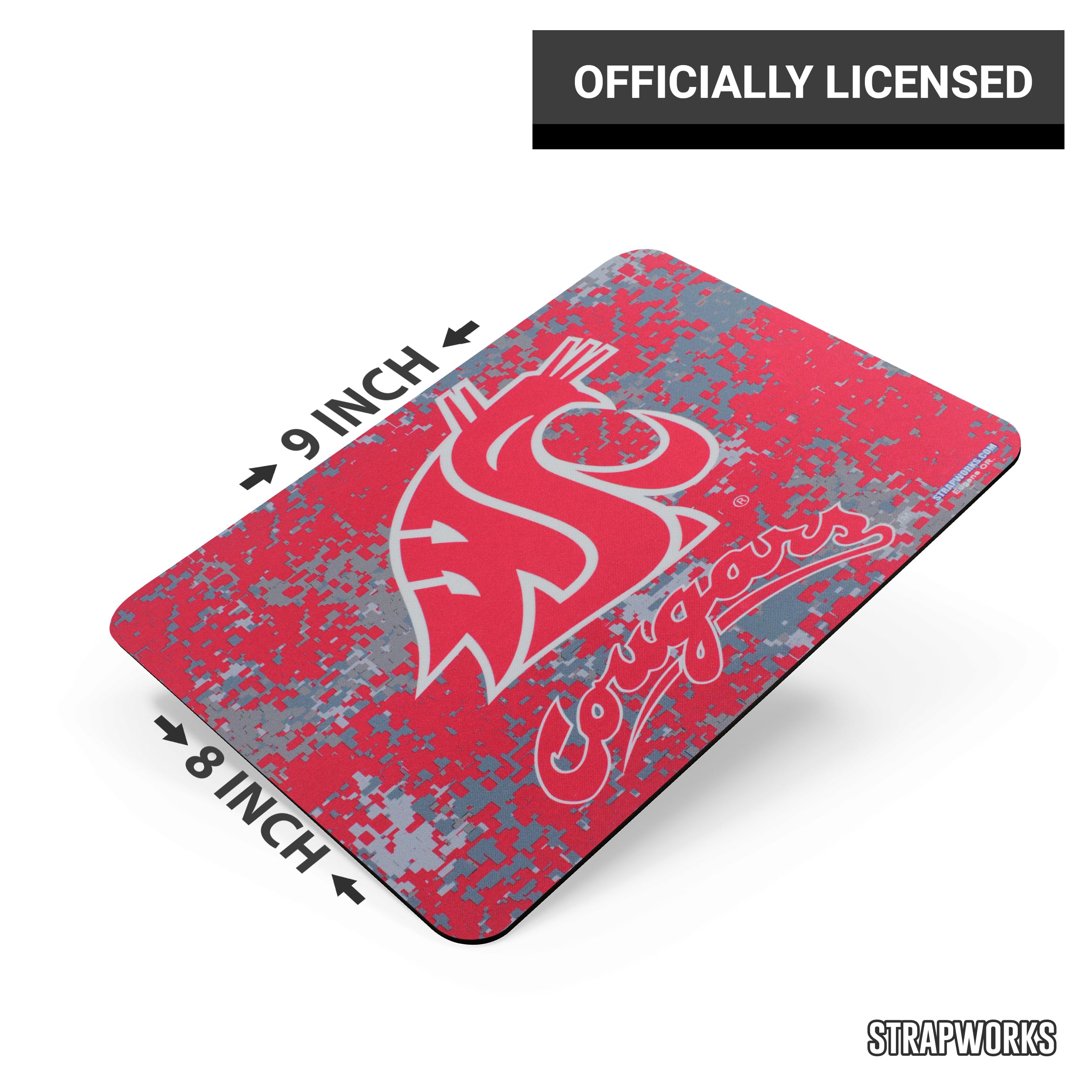 Washington State University Cougars Mouse Pad - Officially Licensed Collegiate Team Gear - Perfect for Home, Office & Gaming Setup