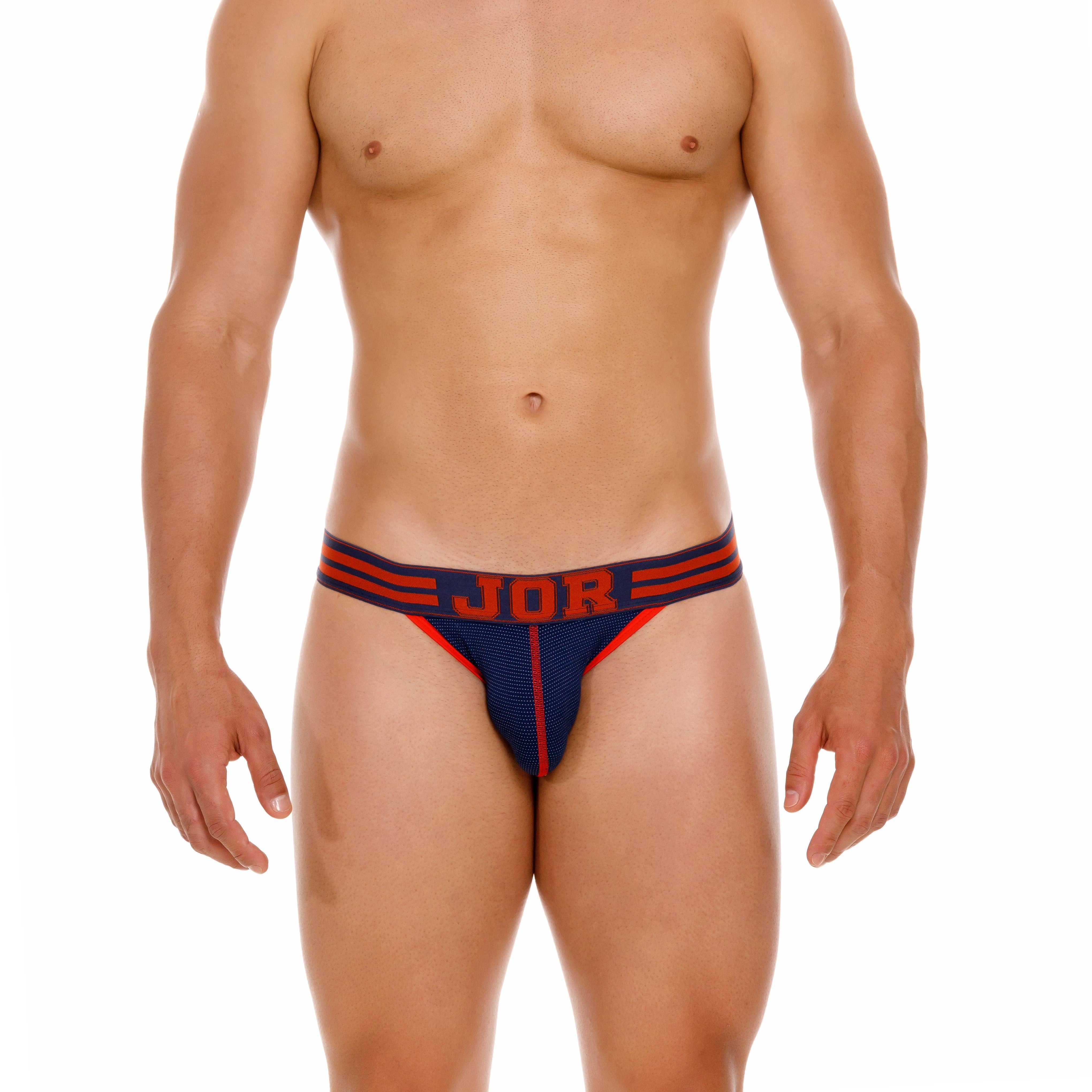 JOR College Jockstrap for Men - Breathable Athletic Support Underwear in Blue - Perfect for Sports, Gym & Running