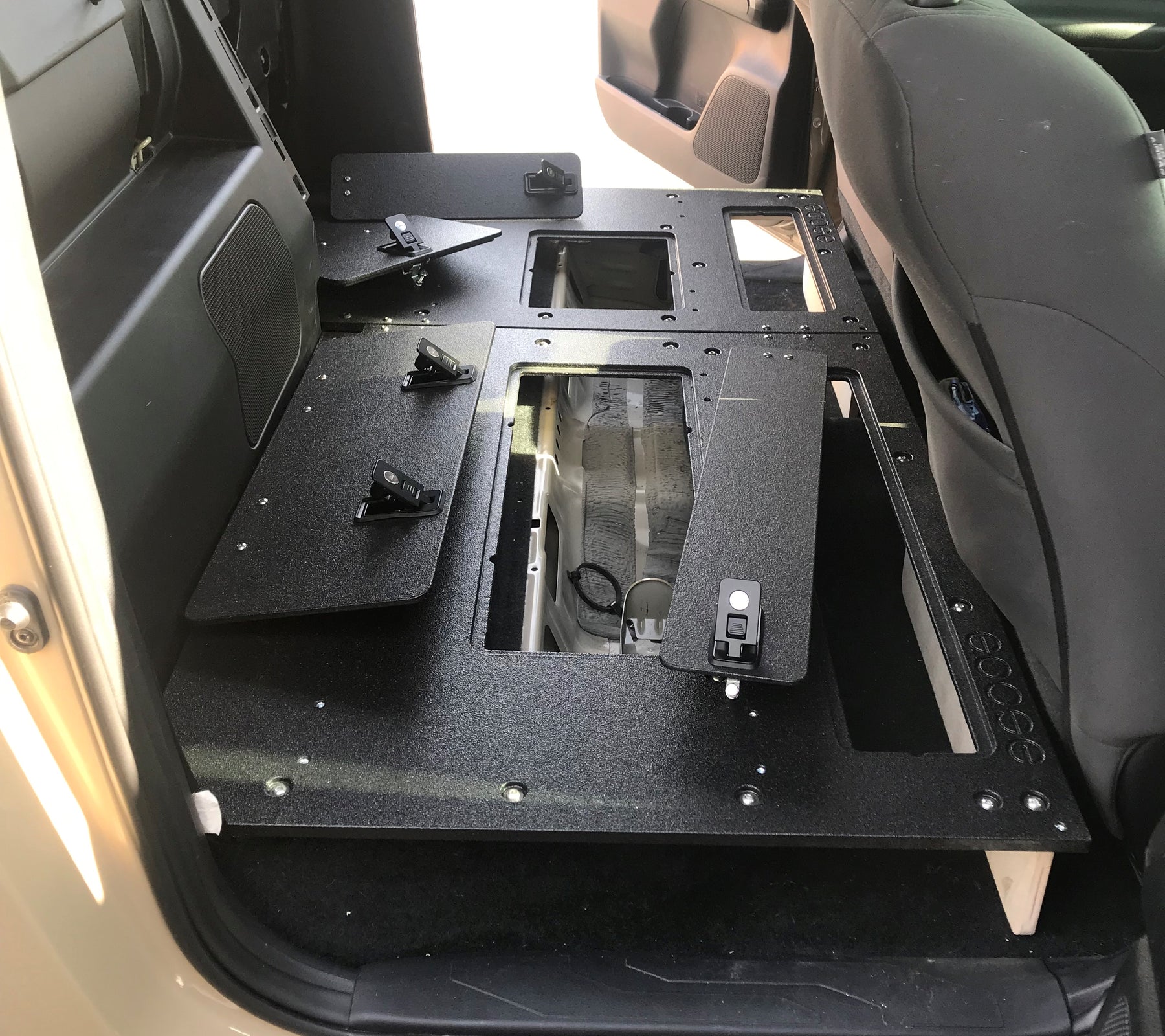 2005-2023 Toyota Tacoma Double Cab 2nd Row Seat Delete Kit - Maintains Factory Back Wall - Perfect for Cargo Storage & Dog Transport