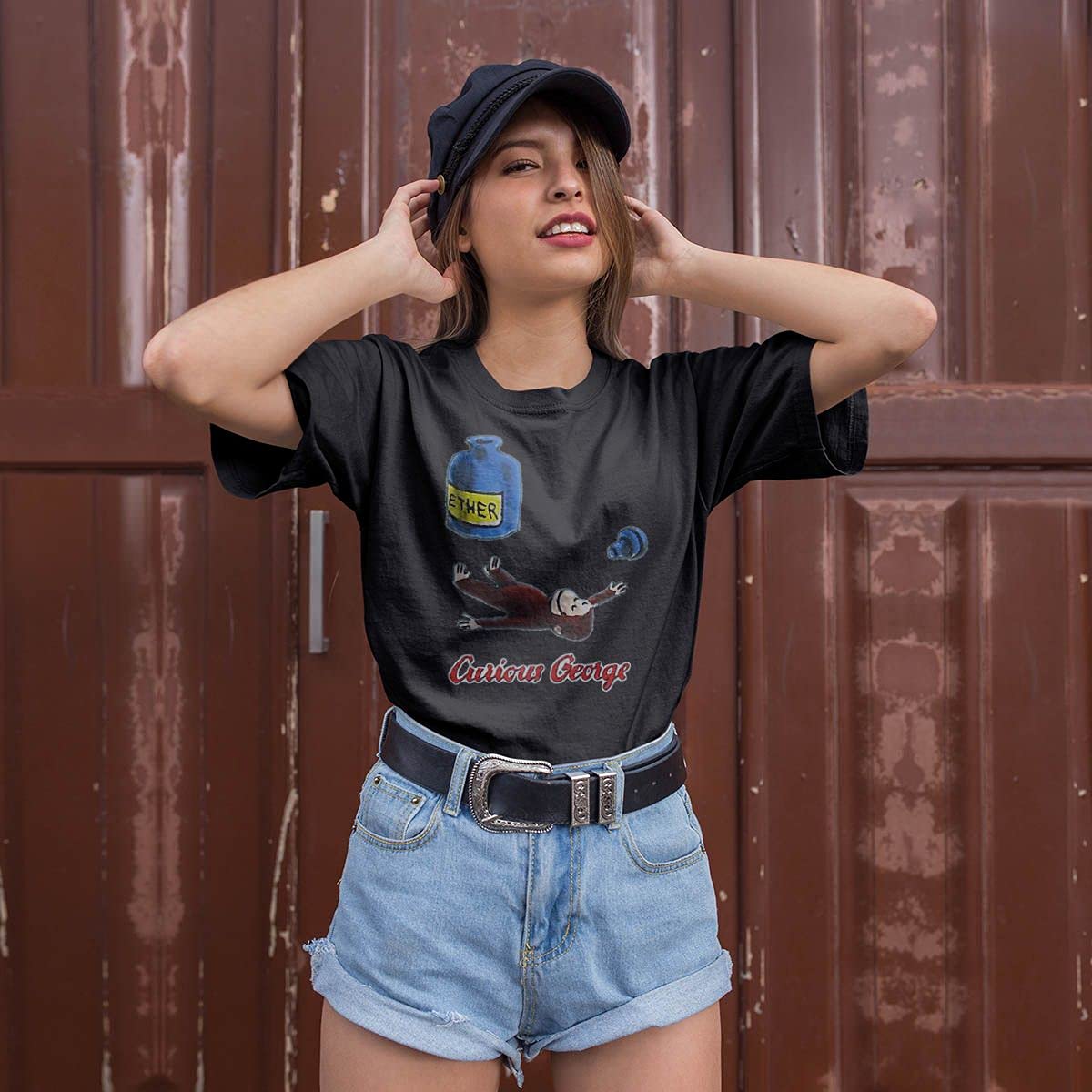 Funny Curious George Ether T-Shirt for Men & Women - Cool Graphic Tee for Father's Day Gifts, Casual Wear & Everyday Outfits