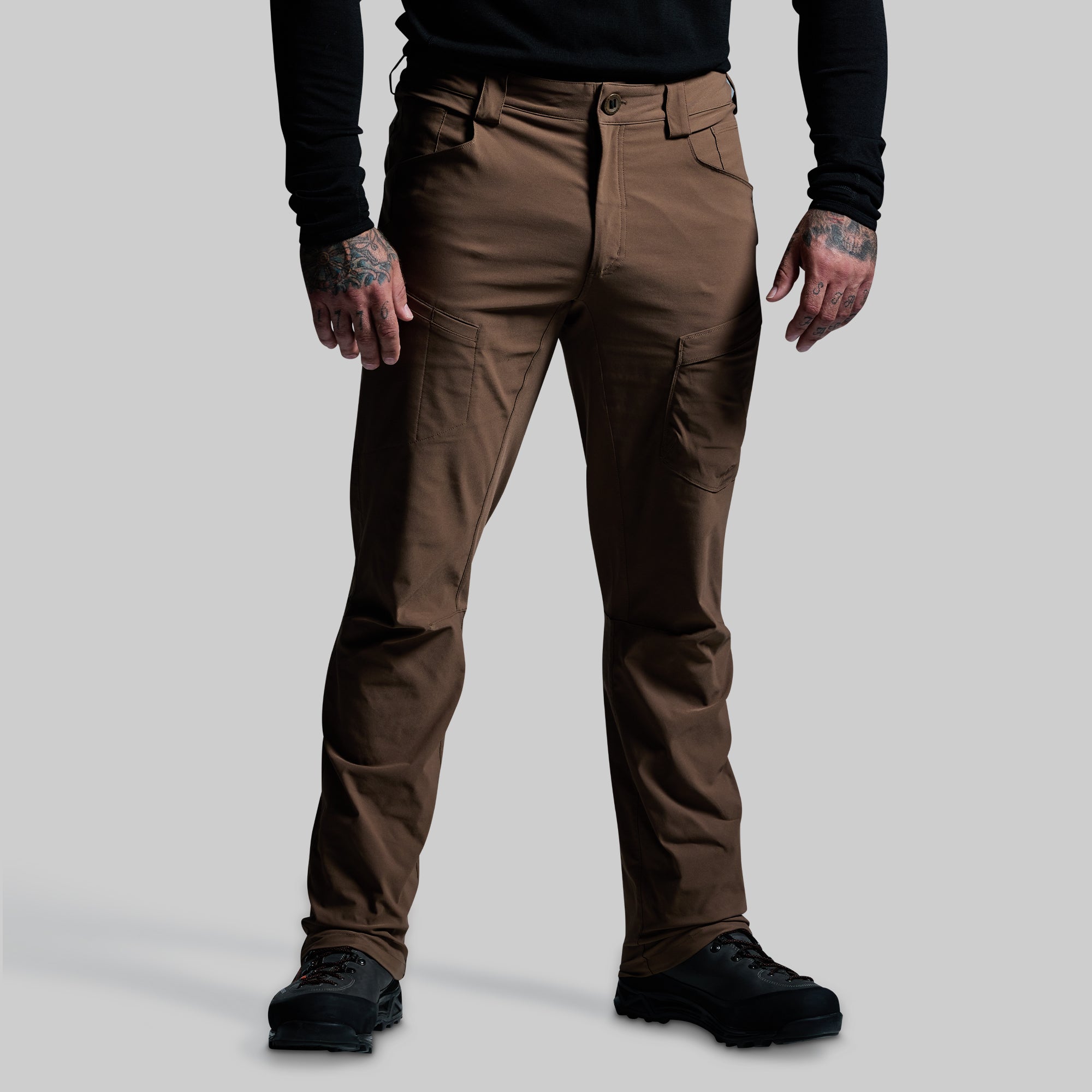 Men's Tactical Terrain Pants - Coyote Brown Color - Durable Outdoor Hiking & Work Pants for Camping, Hunting & Adventure Activities