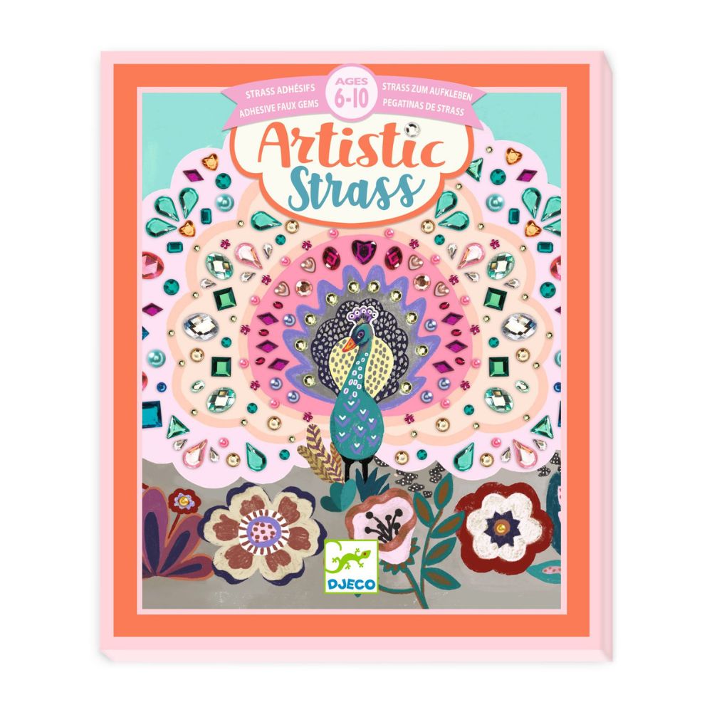 Djeco Artistic Strass Wild Beauty 4 Diamond Pictures Kit - DIY Rhinestone Art for Adults & Teens - Perfect for Home Decor, Gift Giving & Relaxation Activities