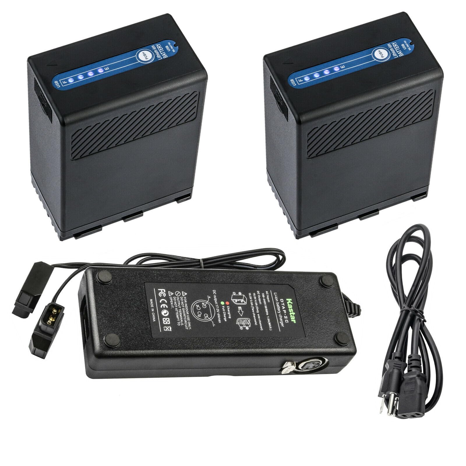 Kastar 2-Pack BP-A68 Replacement Battery & Dual D-Tap Fast Charger for Canon C500 EF Mount 4K Cinema Camera, EOS C500 PL 4K, C500 Mark II 6K Full-Frame - Professional Power Solution for Filmmaking & On-Location Shooting