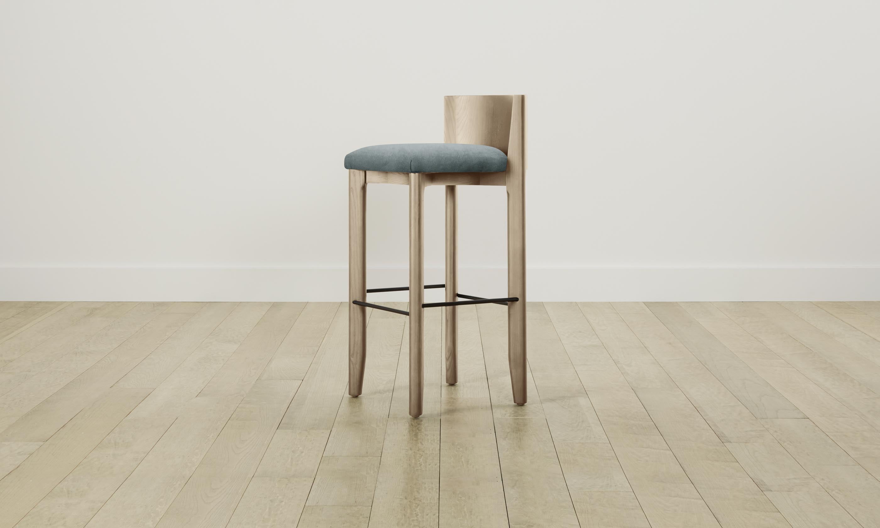 Delancey Bar & Counter Stool - Premium Performance Velvet Upholstery in Seafoam Green - Perfect for Kitchen Islands, Home Bars & Modern Dining Areas