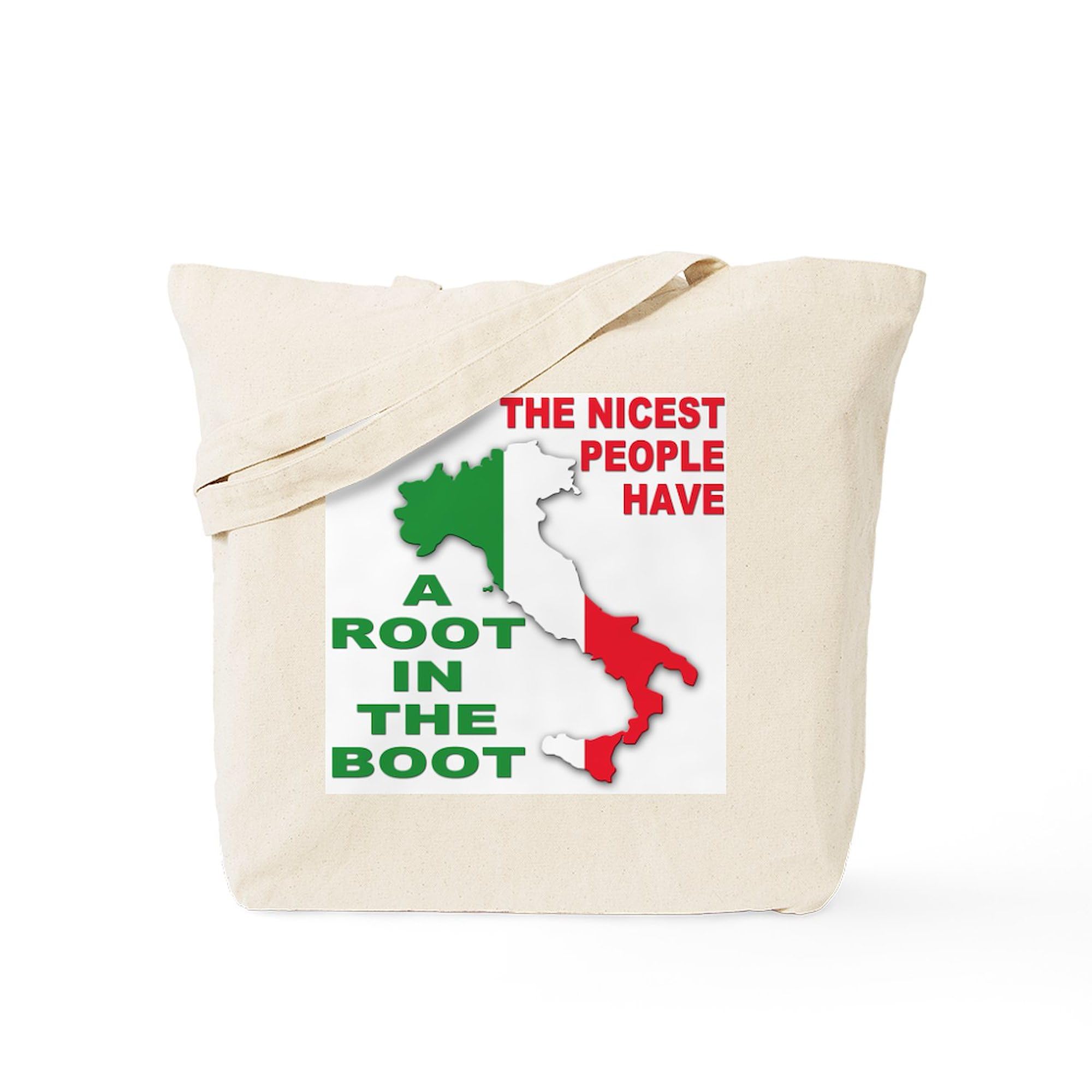 Italian Pride Tote Bag - Natural Canvas Reusable Shopping Bag with Italian Flag Design | Perfect for Groceries, Beach Trips & Farmers Markets