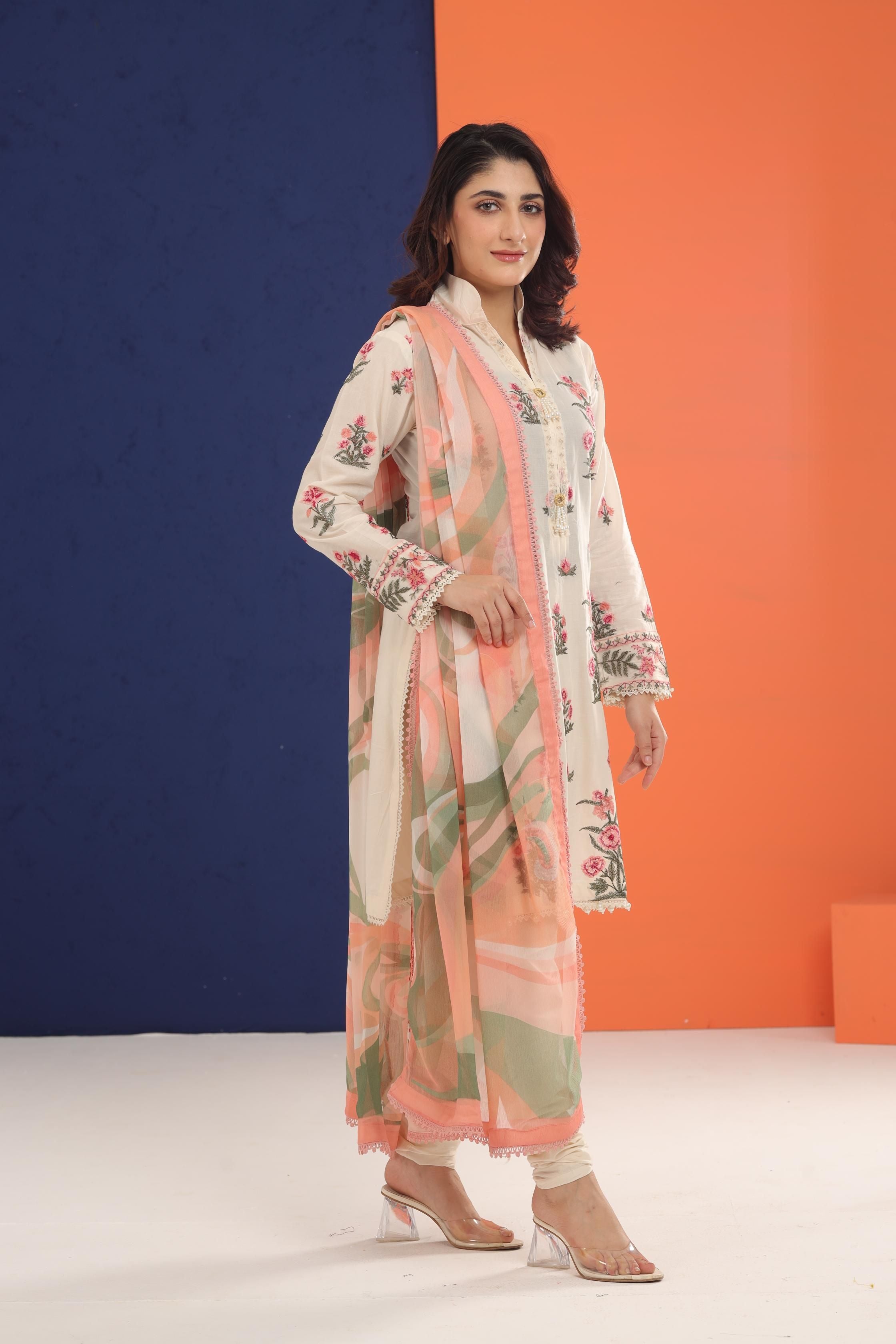 Sana Safinaz Muzlin Embroidered Stitched Dress - Elegant Pakistani Formal Wear for Women | Perfect for Weddings, Parties & Special Occasions