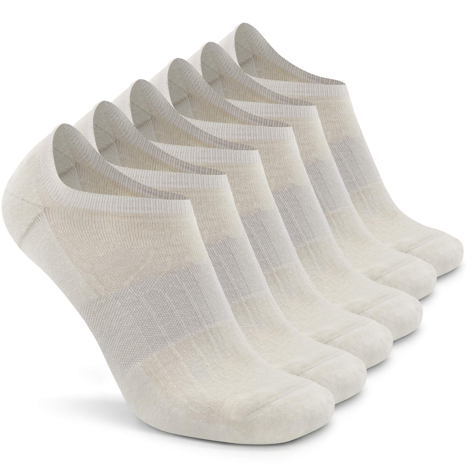Breathable No-Show Merino Wool Running Socks for Men & Women - Low Cut Thin Athletic Socks with Non-Slip Grips - Perfect for Gym, Jogging & Daily Wear