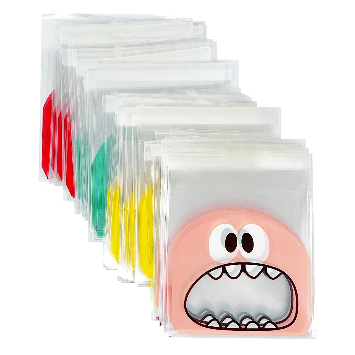 Allydrew 4x4 Inch Clear Self-Adhesive Candy Bags | 200 Pack Resealable Treat Bags for Cookies, Candies, Party Favors & Wedding Favors | Perfect for Birthday Parties, Baby Showers & Holiday Gift Packaging