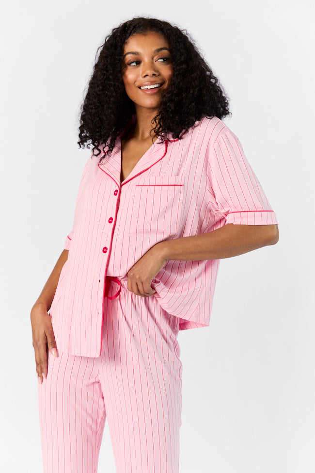 Stylish Pink and Red Striped Top for Women - Perfect for Casual Outings, Beach Vacations & Summer Getaways - FINAL SALE
