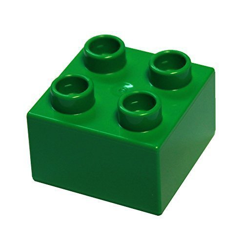 LEGO DUPLO Bright Green 2x2 Bricks (20-Piece Set) - Perfect for Early Learning, Creative Building & Preschool STEM Activities