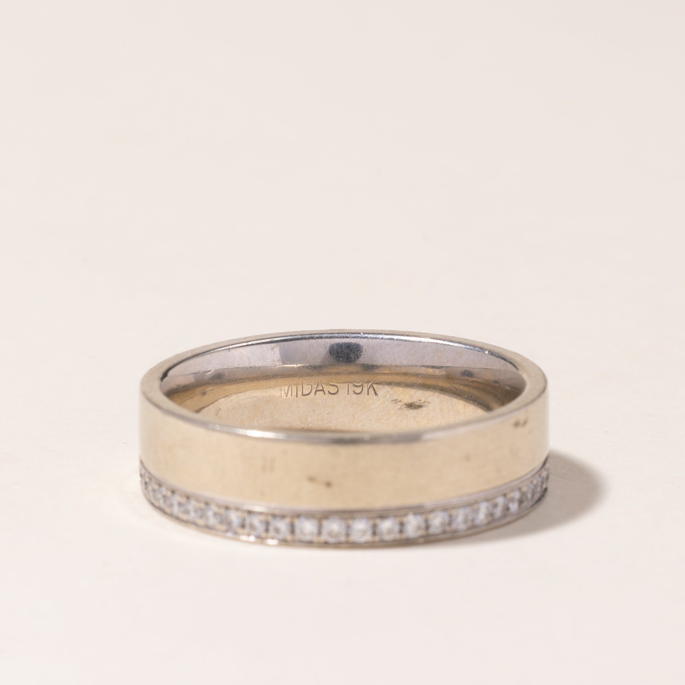 19K White Gold Diamond Eternity Wedding Band Ring | 0.70ctw Total Weight | Size 10.25 | Perfect for Anniversary, Engagement & Bridal Jewelry Gifts