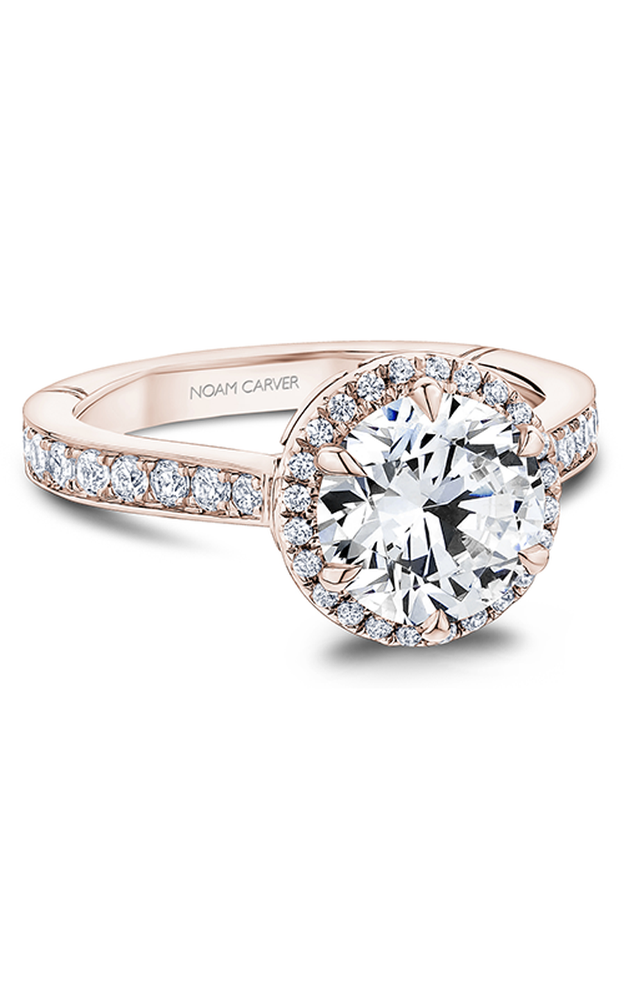 Noam Carver Atelier A002 01RA Diamond Engagement Ring - 14K White Gold Solitaire Ring for Women, Perfect for Proposals, Anniversaries & Wedding Bands