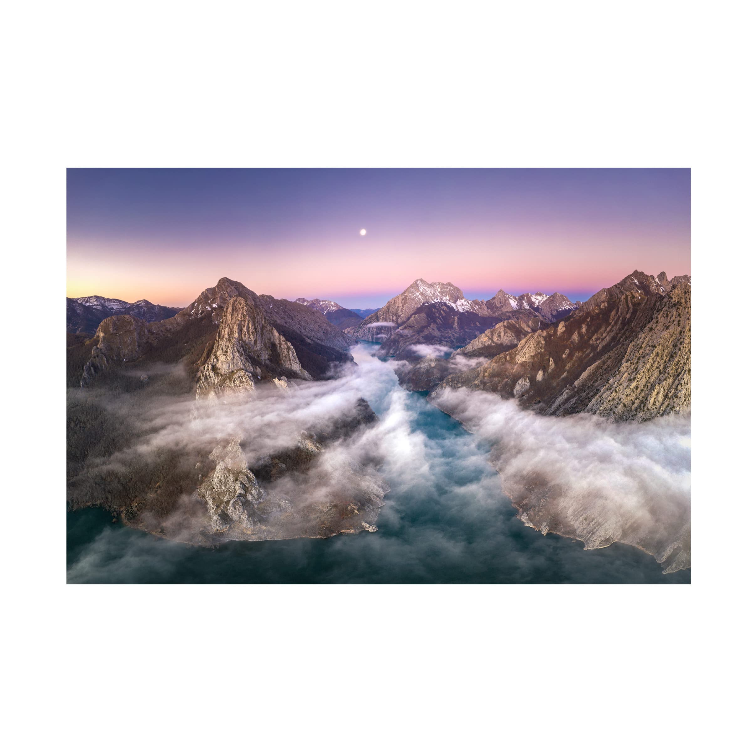 Trademark Fine Art 'From The Earth To The Moon' Canvas Wall Art by Juan I Cuadrado - Space Exploration Decor for Living Room, Bedroom & Office