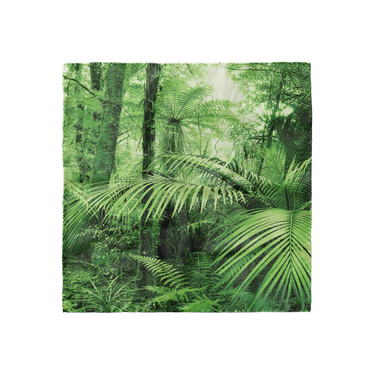 Ambesonne Nature Head Scarf - Tropical Palm Tree & Exotic Plant Print Hair Wrap for Women, Beach Vacation, Summer Outfits & Boho Fashion Accessories