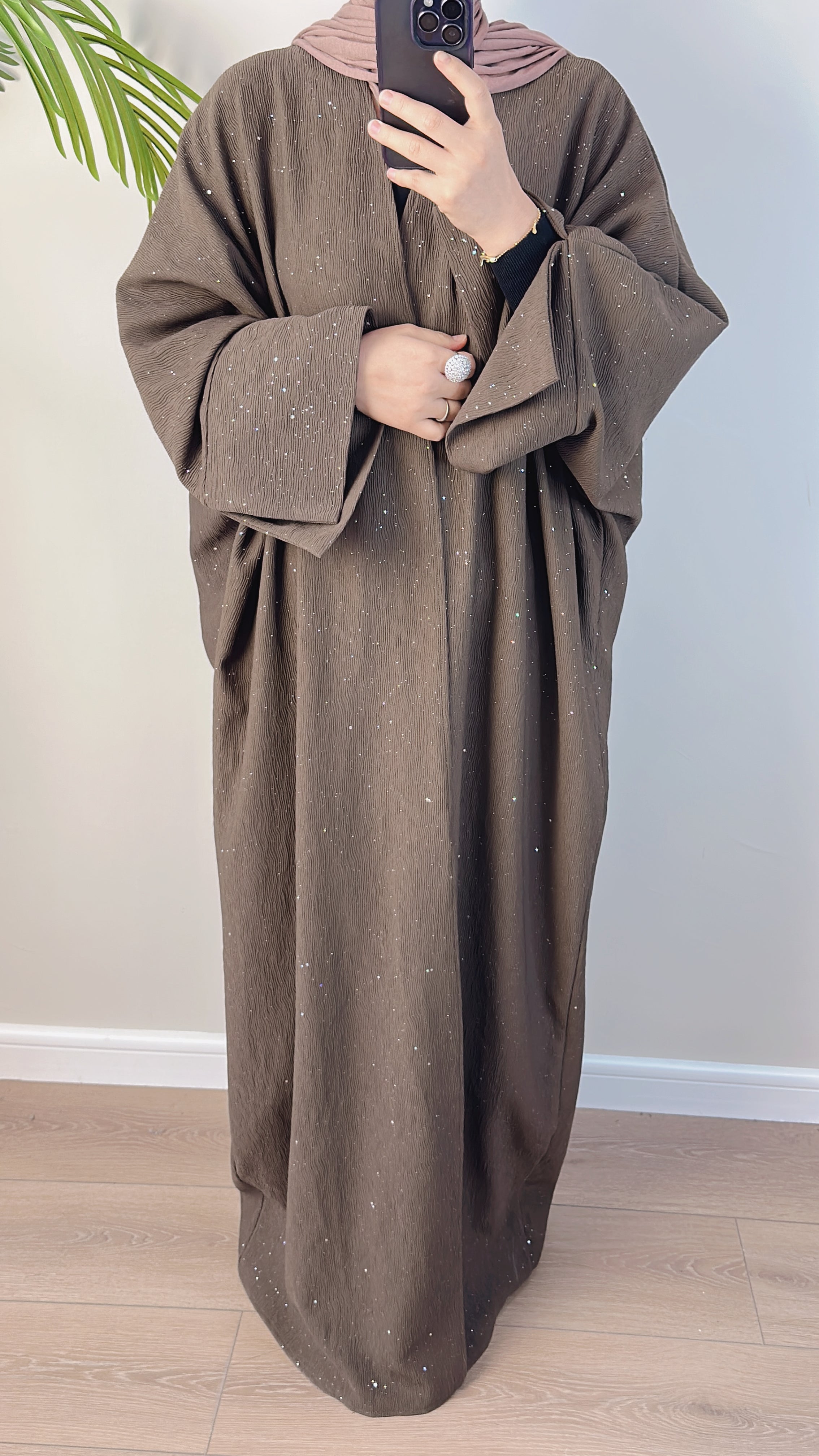 Dera Textured Fall Winter Duster Coat for Women - Warm Brown Long Cardigan | Perfect for Layering, Office Wear & Cold Weather Fashion