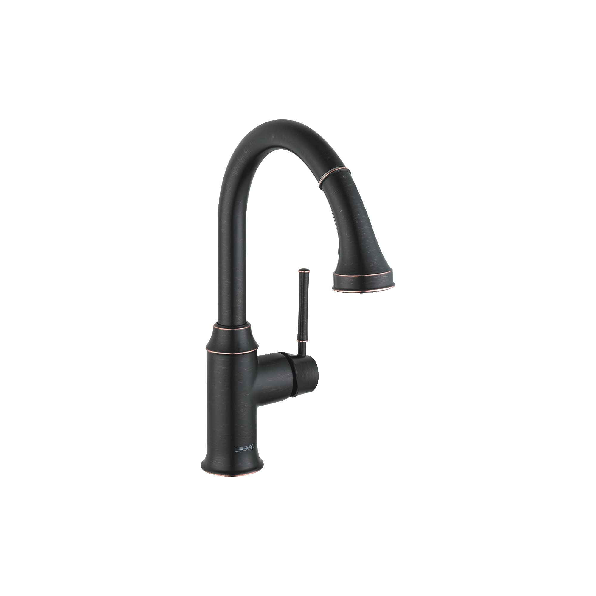 hansgrohe Talis C Bronze Bar Kitchen Faucet with Pull Down Sprayer, Magnetic Docking Spray Head, Rubbed Bronze 04216920 - Perfect for Modern and Rustic Kitchen Sinks