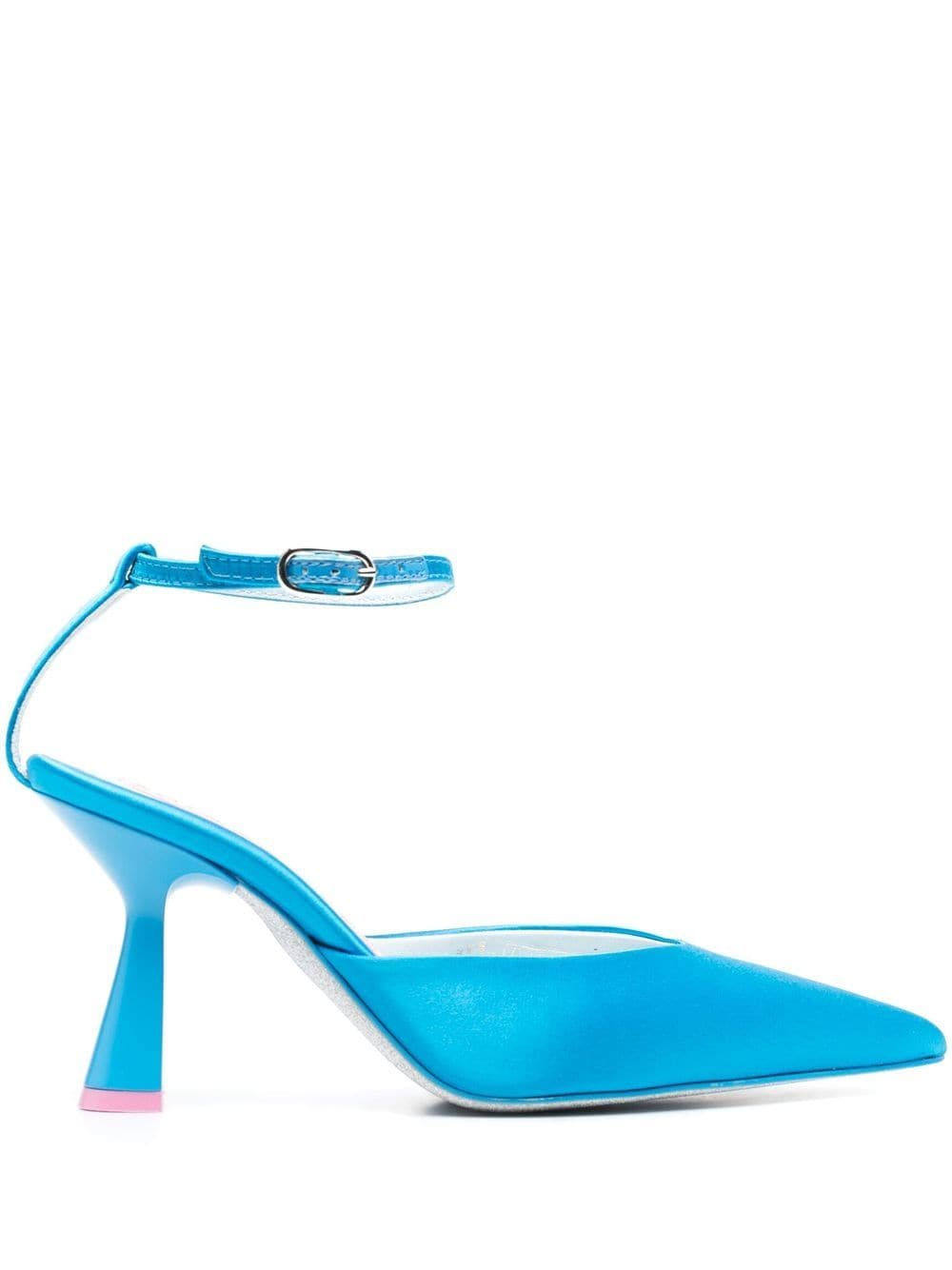 Chiara Ferragni Women's Clear Blue Heels - Stylish High Heel Shoes for Parties, Weddings & Evening Events