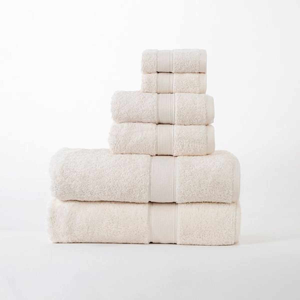 Premium Organic Cotton 6-Piece Plush Towel Set - Ultra Soft, Absorbent & Eco-Friendly Bath, Beach & Gym Towels for Home & Travel