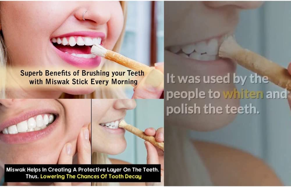 Natural Traditional Miswak (Sewak) Peelu Chewing Stick Toothbrush - 20 Pack for Whiter Teeth & Oral Hygiene - Organic Teeth Cleaning for Travel, Camping & Daily Dental Care