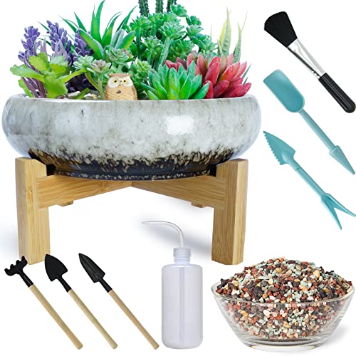 White with Mix Lava Rock Pebbles