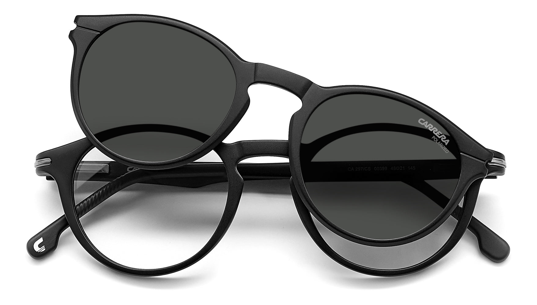 Carrera 297/CS Clip-On Sunglasses - Polarized Sports Sunglasses for Running, Cycling & Outdoor Activities - UV Protection & Lightweight Design