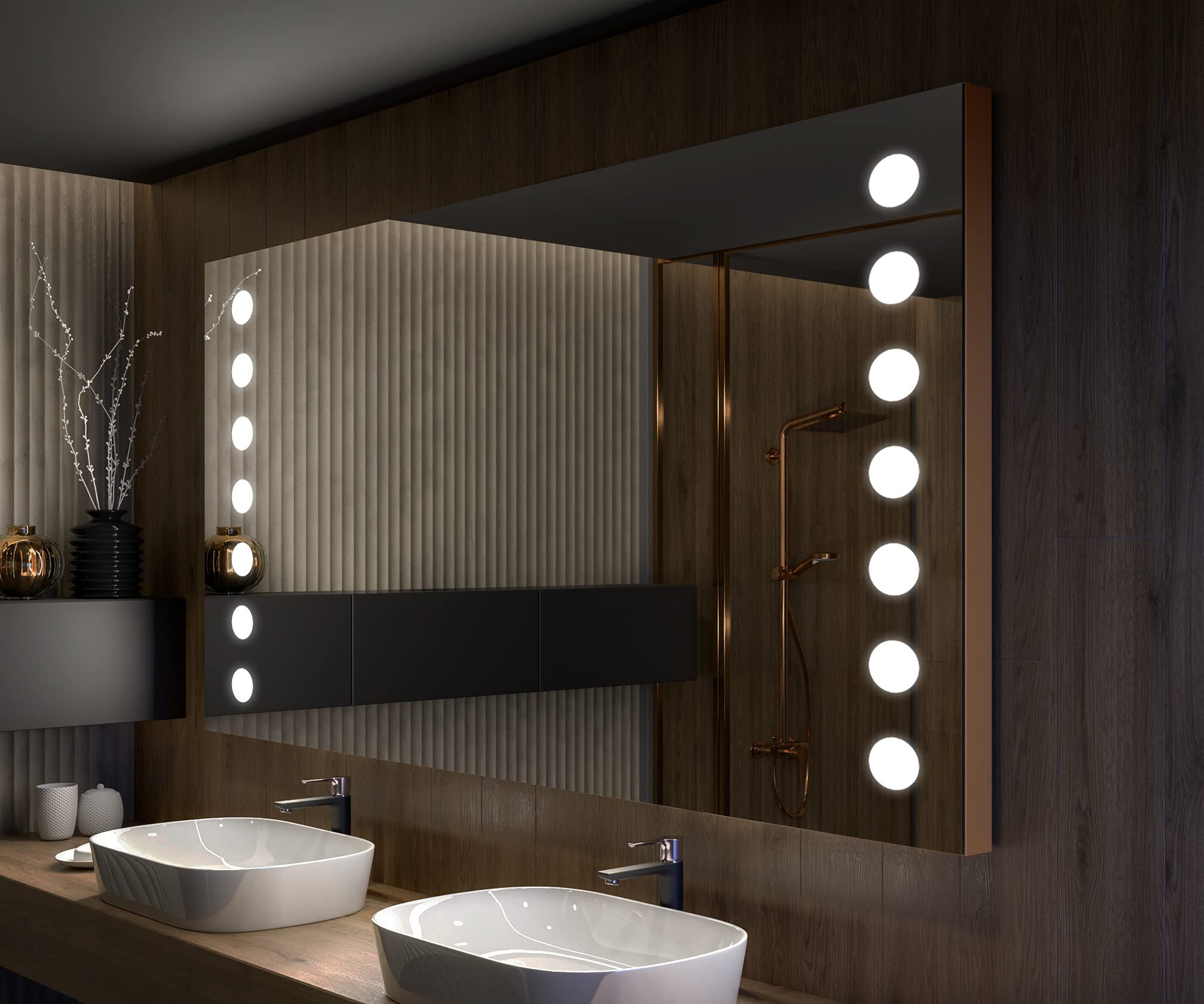 ARTFORMA 74 x 19 Inch LED Bathroom Mirror with Lights - Anti-Fog, Adjustable, Wall Mounted Vanity Mirror for Makeup & Shaving - Perfect for Modern Home & Hotel Bathrooms