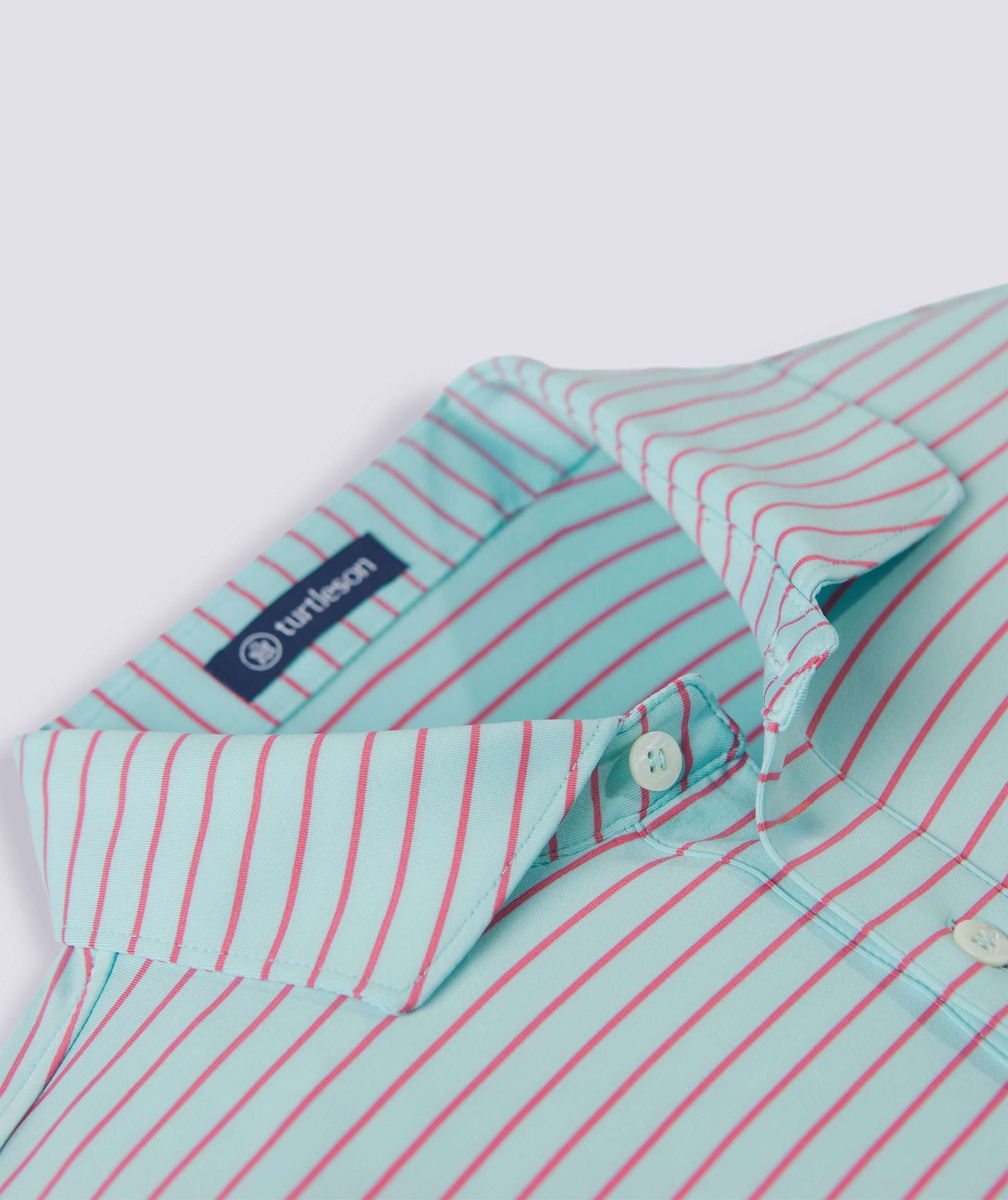 Men's Trey Stripe Performance Polo Shirt - Moisture Wicking, Breathable & Comfortable for Golf, Tennis & Casual Wear