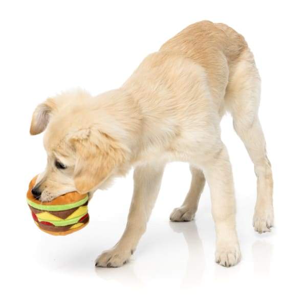 Fuzzyard Hamburger Plush Dog Toy - Soft & Cute Chew Toy for Small & Medium Dogs - Perfect for Playtime, Training & Cuddling