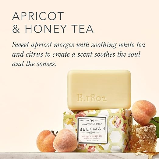 Organic Apricot & Honey Tea Lip Balm - Natural Moisturizing Lip Care for Dry & Chapped Lips - Perfect for Winter, Travel & Daily Hydration