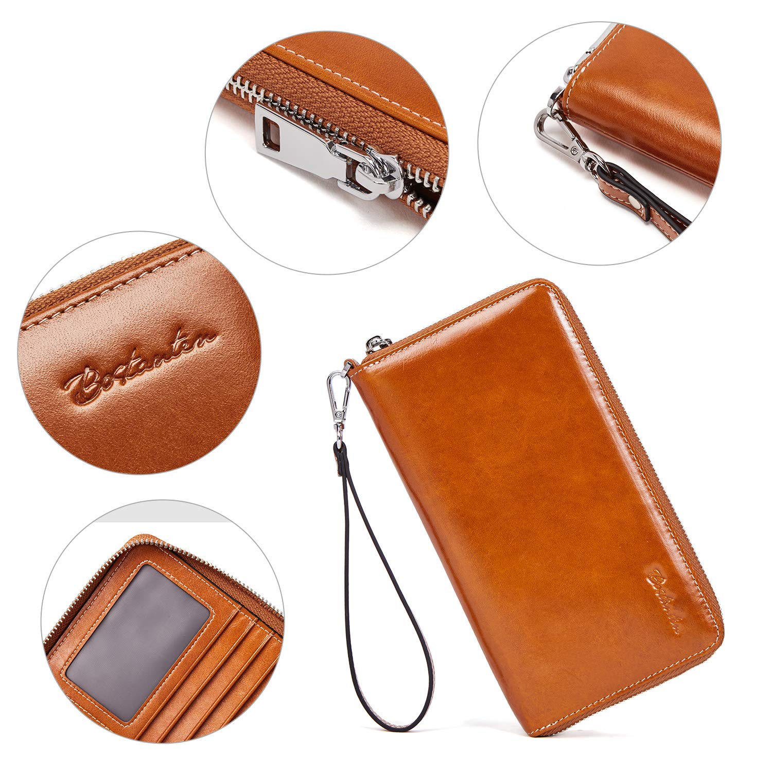 Genuine Leather Backpack Purse for Women - Stylish College & Travel Bag with RFID Blocking Wallet - Brown Leather Phone Clutch & Credit Card Holder - Perfect for Work, School & Daily Commute