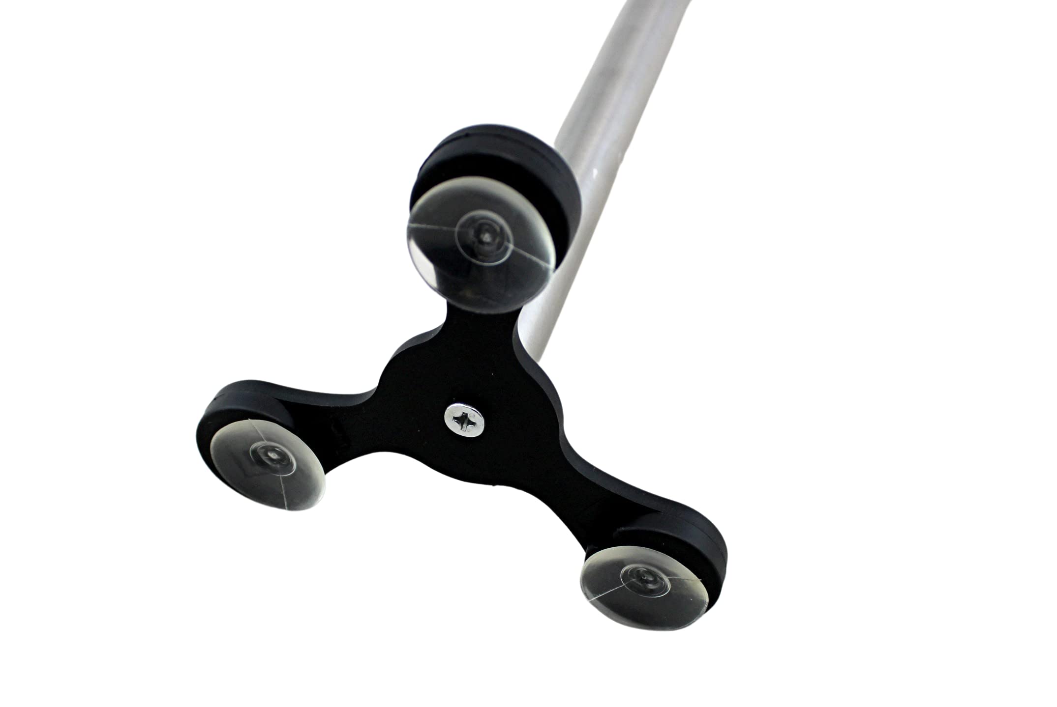 Stainless Steel Suction Cup Paper Towel Holder - Strong Non-Slip Grip for Kitchen, Bathroom & Countertop - Space Saving Toilet Paper Organizer (Black) - Perfect for Small Spaces, RVs & Apartments