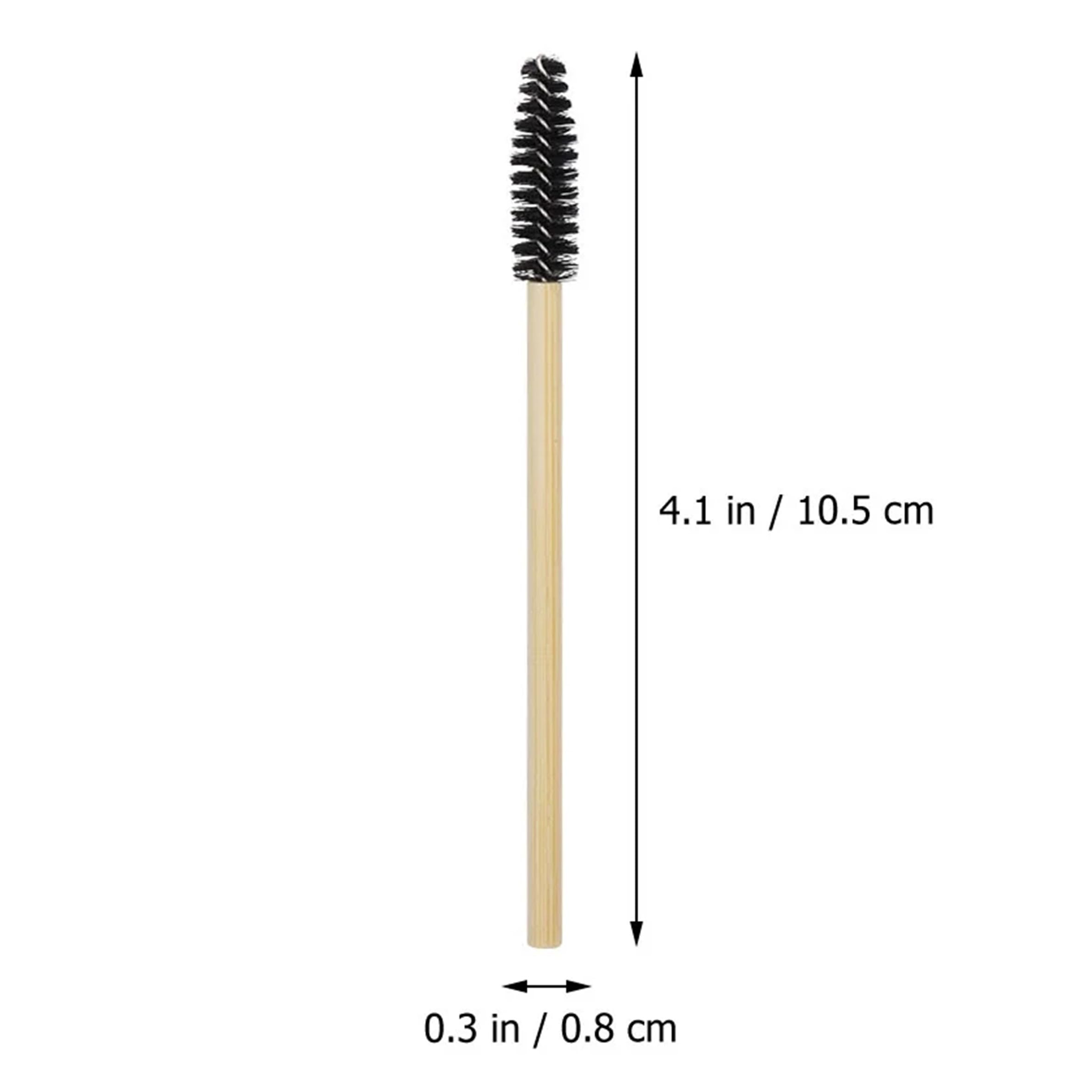 Premium Disposable Wooden Mascara Wands - Pack of 50 (Black) for Salon & Home Use - Perfect for Lash Extensions, Makeup Application & Sanitary Touch-Ups