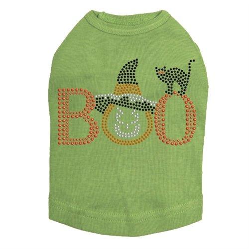 Stylish Boo Hat & Cat Rhinestone Tank Top for Women - Multiple Colors - Perfect for Halloween, Cosplay & Casual Wear