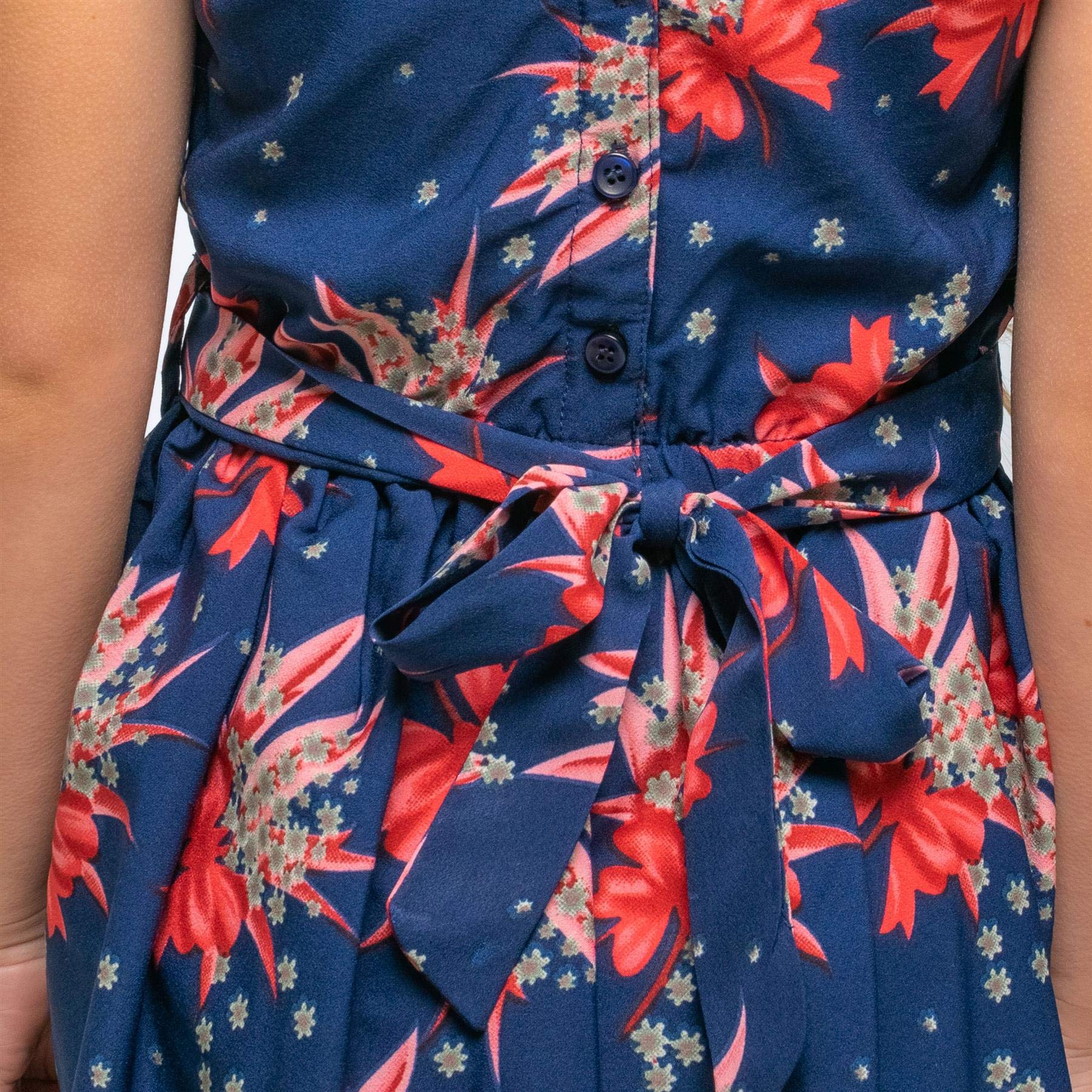 Miss Lavish London Girl Casual Dress - Peter Pan Collar Sleeveless Summer Party Dress for Kids Ages 3-12 | Perfect for Birthday Parties, School Events & Family Outings