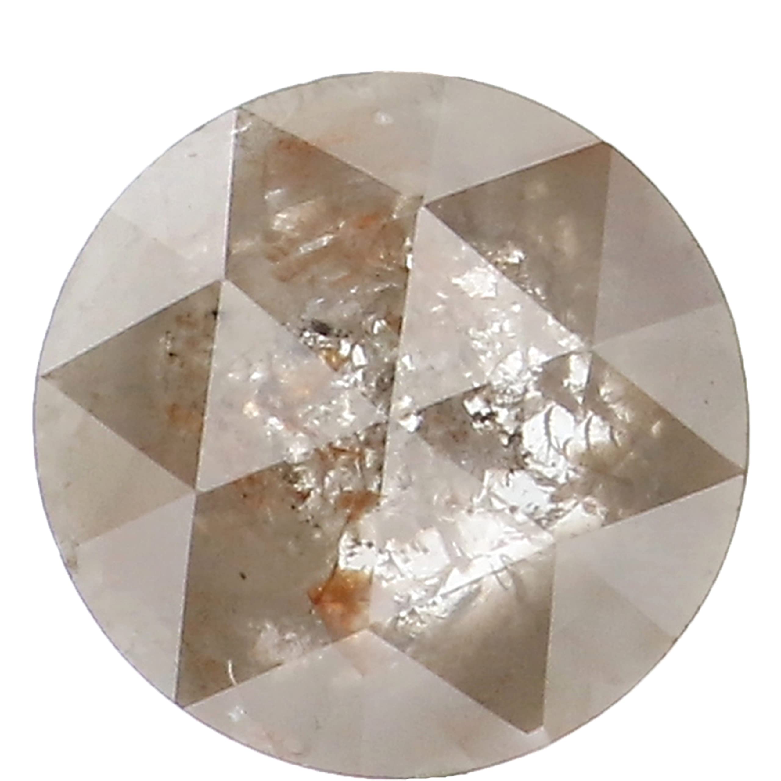 0.85 CT Natural Loose Round Rose Cut Gray Diamond - 5.70 MM GIA Certified Loose Diamond for Engagement Rings & Fine Jewelry (KQ1901)