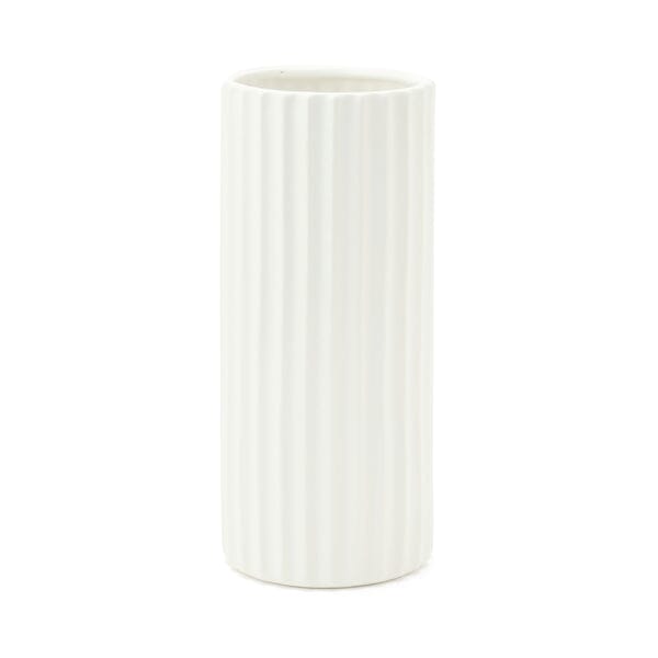 White Ceramic Lily Flower Vase - Elegant Home Decor for Living Room, Dining Table & Wedding Centerpieces