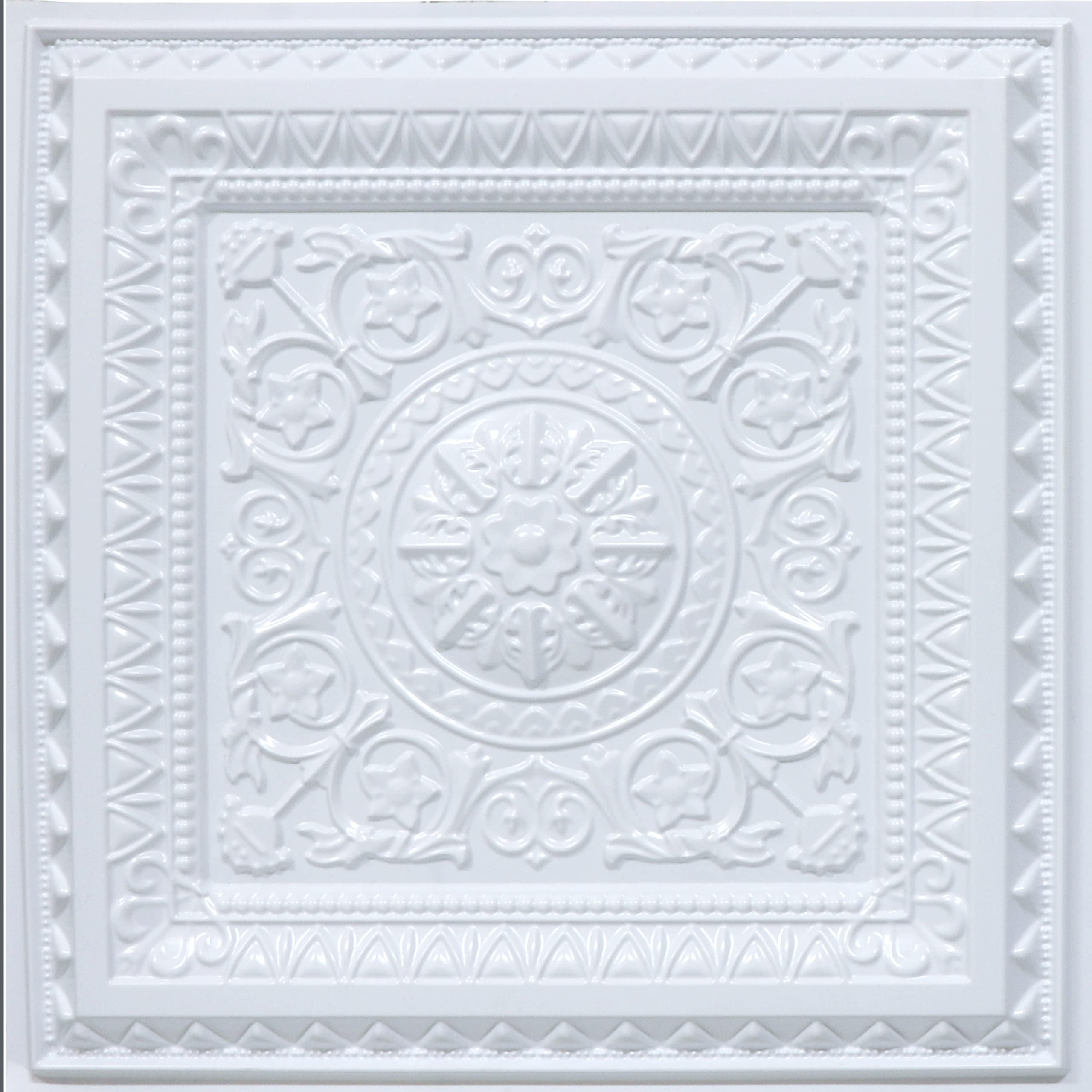 Economy 2 ft. x 2 ft. PVC Lay-in Ceiling Tiles - Pack of 50 | Drop Ceiling Panels for Office, Basement & Commercial Spaces | Moisture Resistant & Easy Installation