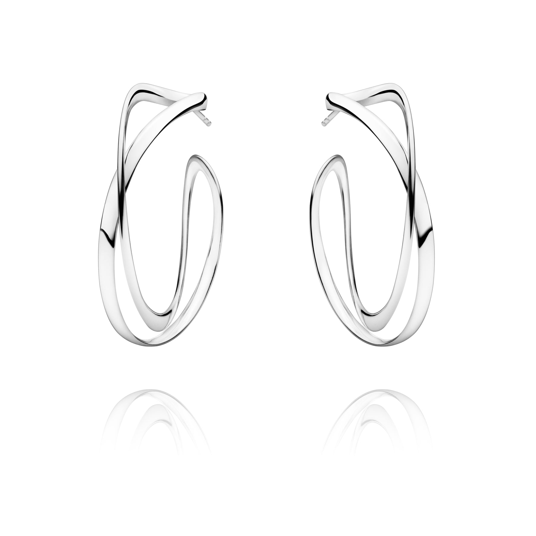 Infinity Hoop Earrings for Women - Large 14K Gold Plated Circle Earrings for Everyday Wear & Special Occasions