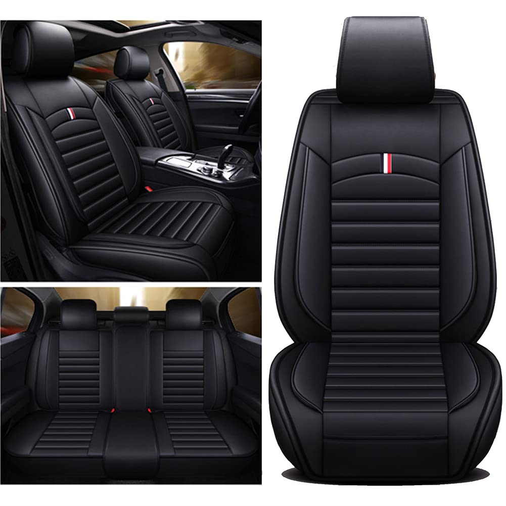 Premium Genuine Leather Car Seat Covers for Dacia Duster Prestige - Waterproof, Durable & Airbag-Compatible Black Seat Protectors | Perfect for Luxury Car Interiors, Long Drives & Family Protection