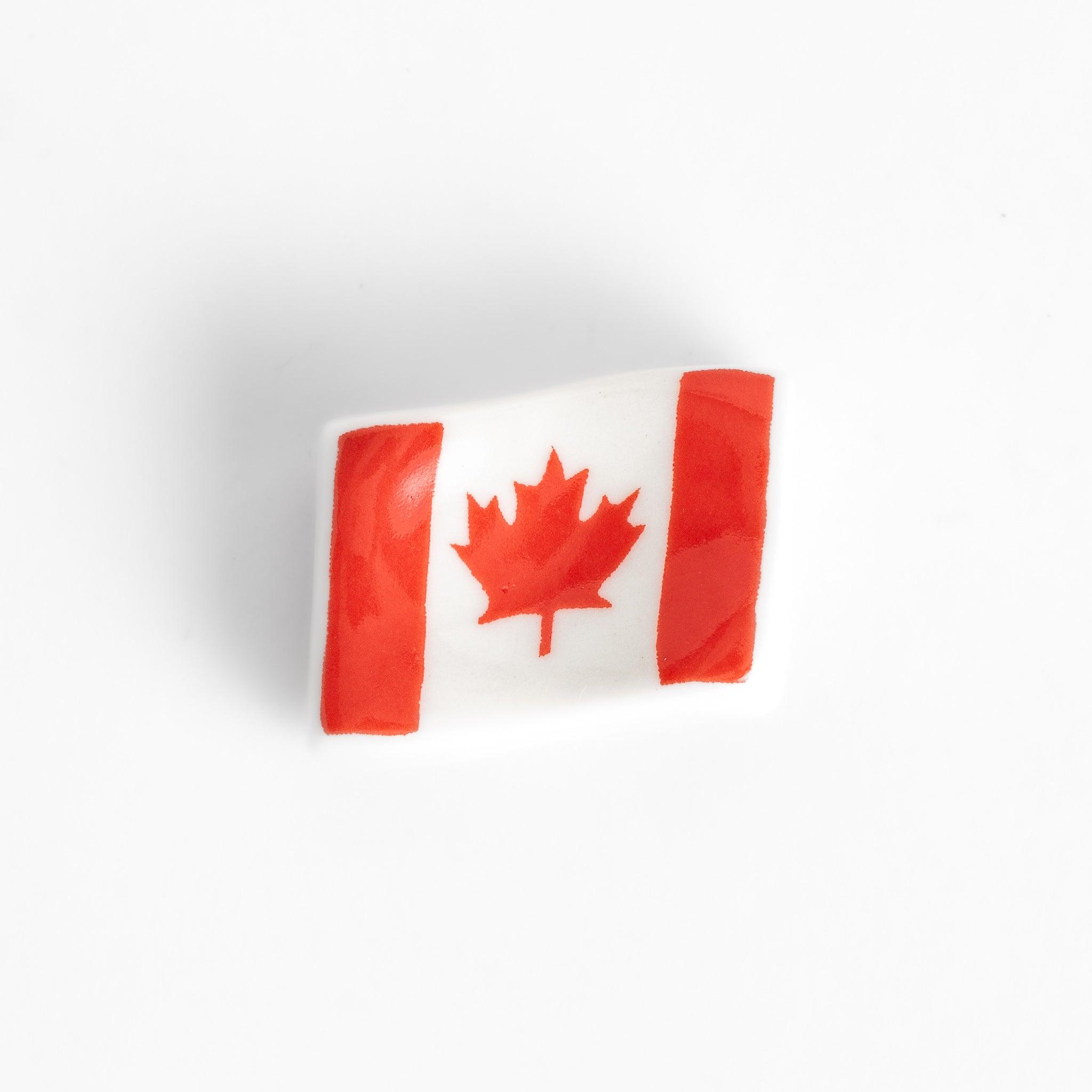 Canada Flag Baguette Chopstick Rest - Patriotic Chopstick Holder for Canadian Themed Parties, Asian Dining & Home Decor