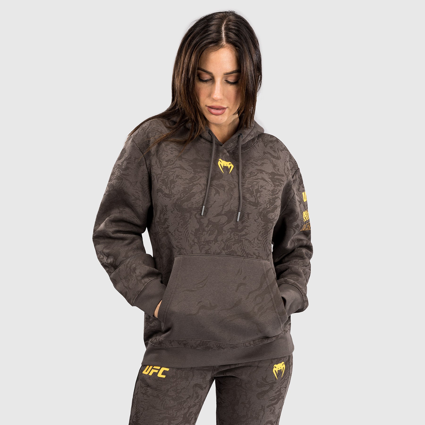 Venum UFC Fusion Fight Week Women's Pullover Hoodie - Earthen Brown | MMA Training & Streetwear Fashion