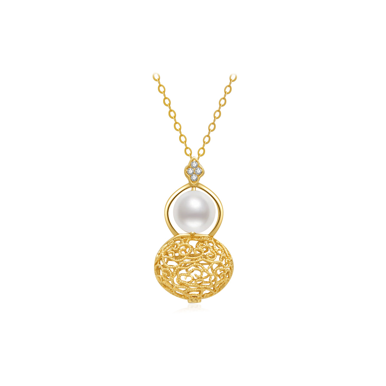 18K Solid Gold Freshwater Pearl Necklace for Women - Elegant Bridal Jewelry Gift, Wedding, Anniversary & Special Occasions | KN00147