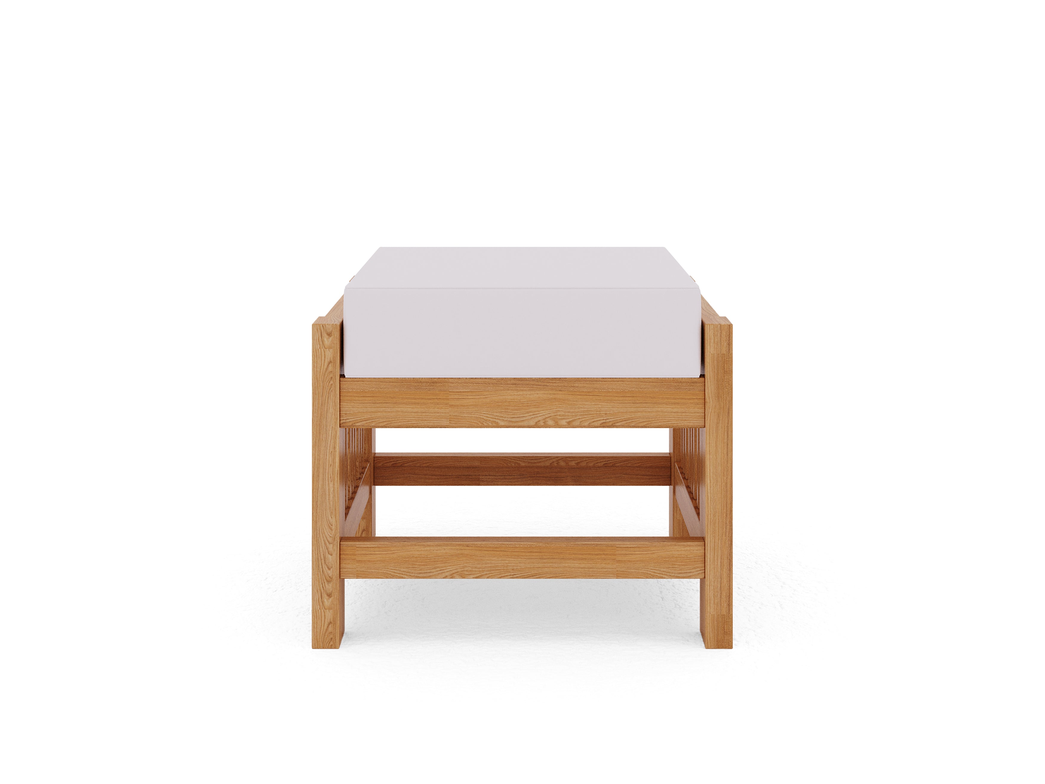 Premium 5-Piece Teak Outdoor Patio Deep Seating Set with Weather-Resistant White Cushions - Perfect for Backyard, Garden, Poolside & Patio Relaxation