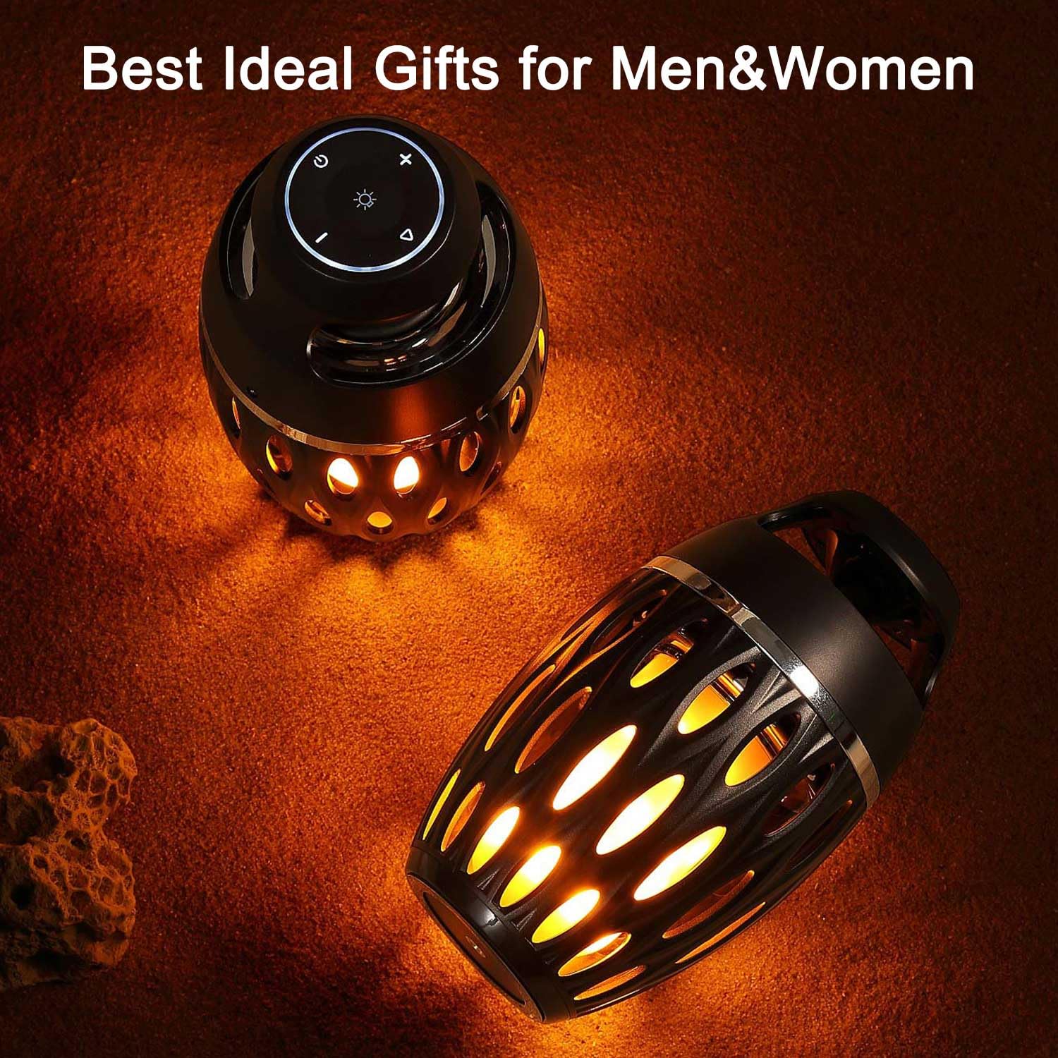 **Portable Outdoor Bluetooth Speaker with LED Tiki Torch - Wireless Waterproof Speaker for Garden, Patio, Camping & Beach - Perfect Gift for Men, Women, Dad, Mom - Birthday, Father's Day & Holiday Present**
